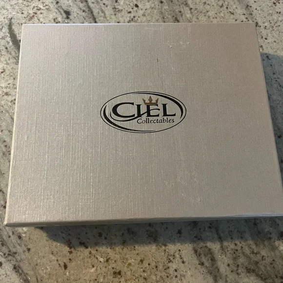 RARE Ciel Collectable Metal Swarovski Crystal Enamel & Jewel Photo Picture Frame